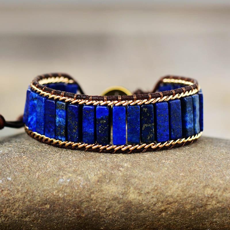 Ochranný náramek ze sytého lapisu lazuli
