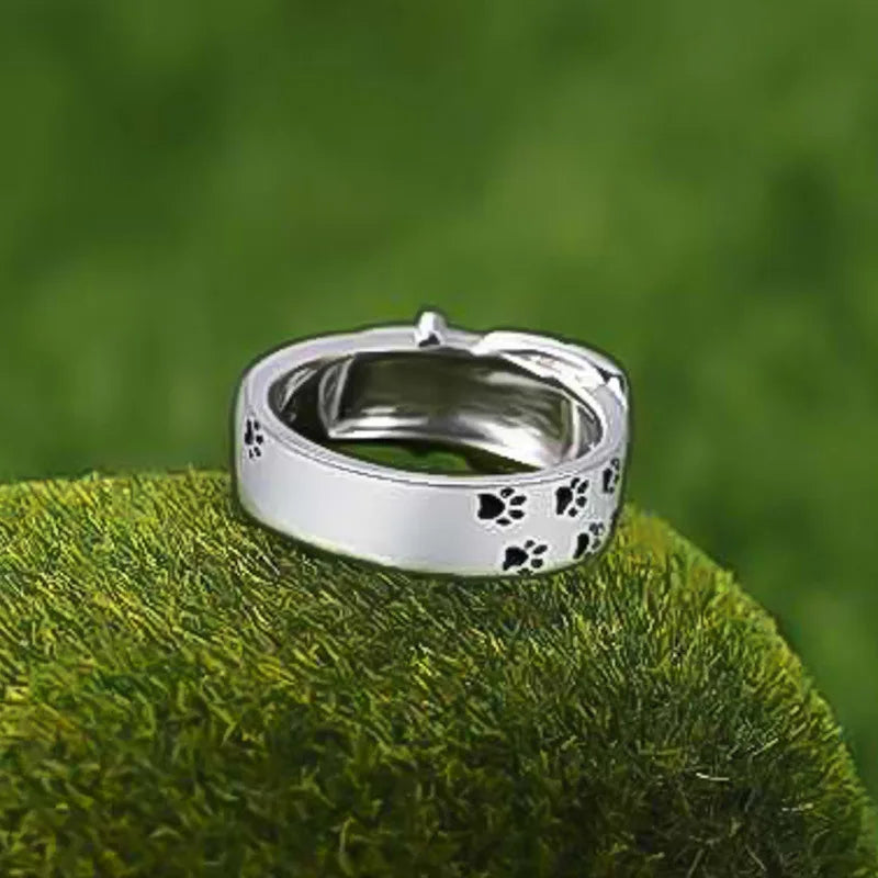 Roztomilý a stylový prsten ve tvaru psího obojku