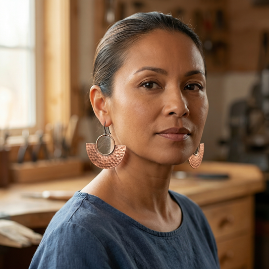 Helen's Sol Copper Earrings