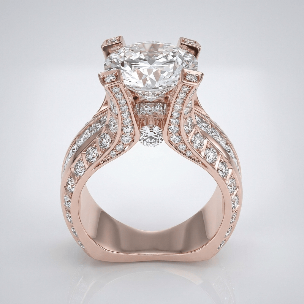 Stříbrný prsten Glamour s diamanty