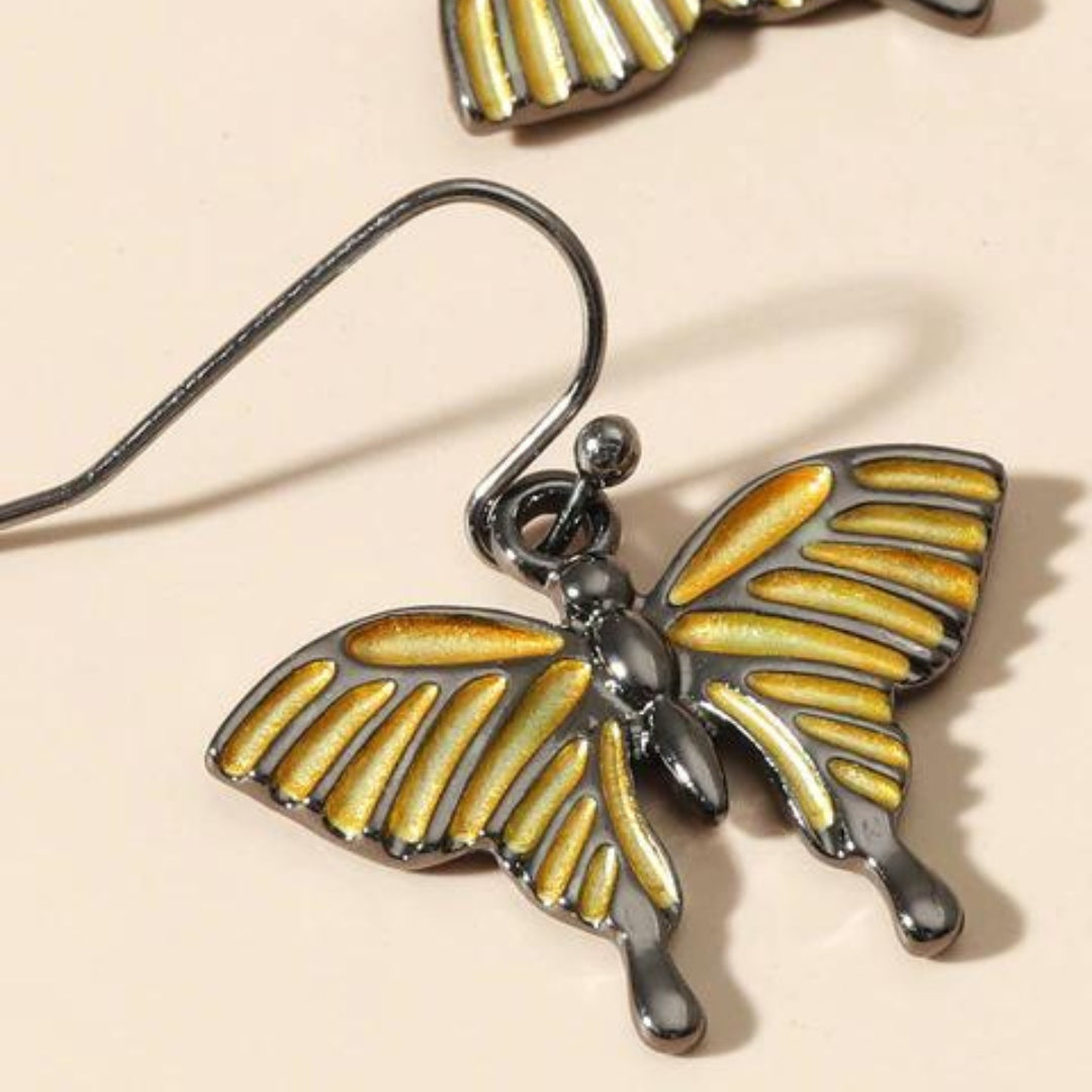 Boho náušnice Motýl, ryzí stříbro 925