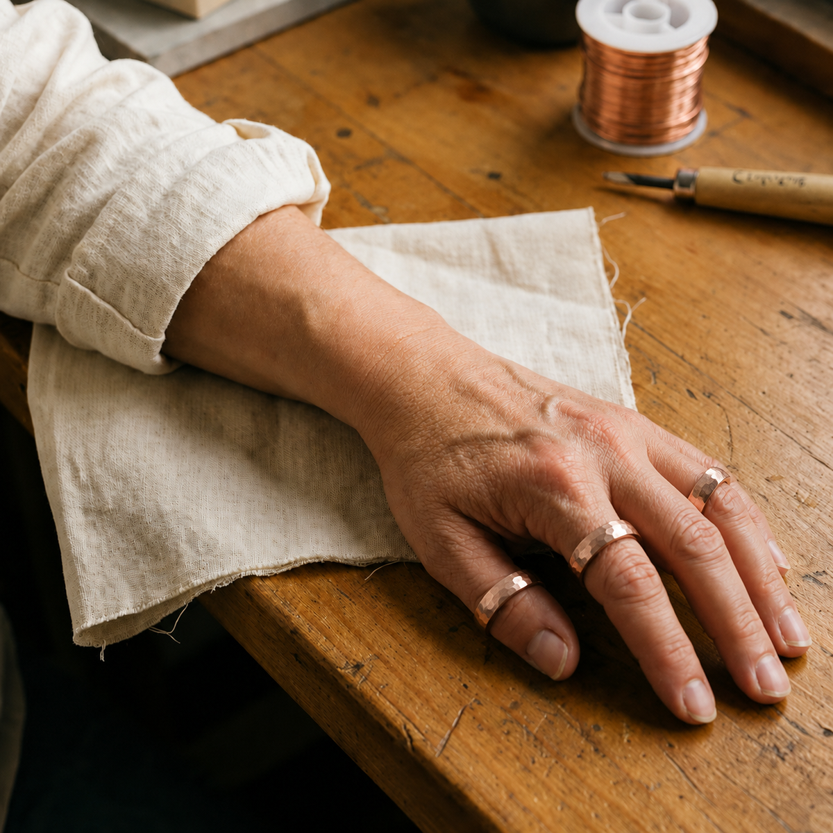 Helen's Dint Copper Ring
