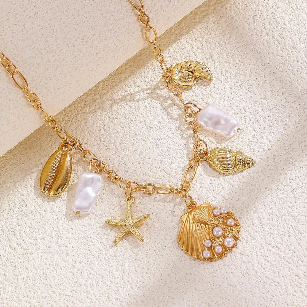 Náhrdelník Mořská hvězdice s perlou Ocean Treasures