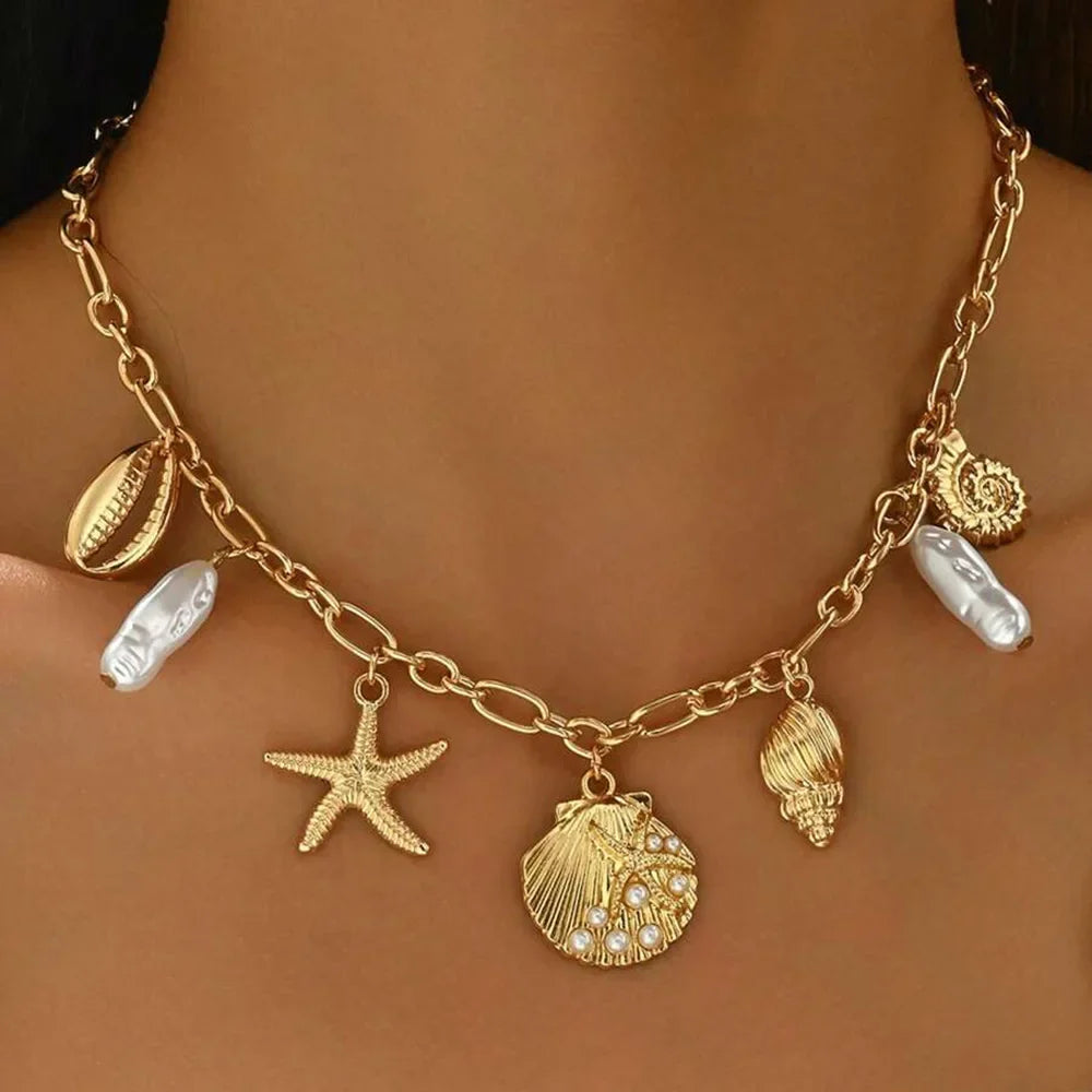 Náhrdelník Mořská hvězdice s perlou Ocean Treasures