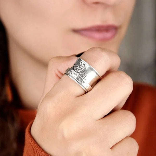 Meditační spinner prsten Strom života