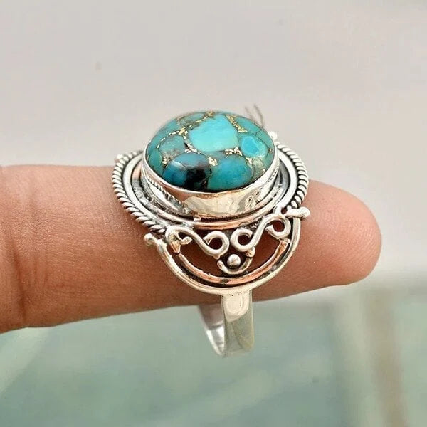 Boho prsten s tyrkysem