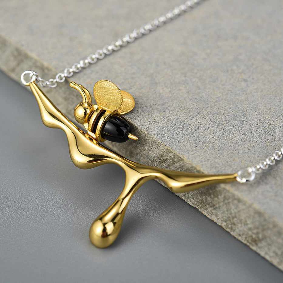 Náhrdelník Kapající med a včelka