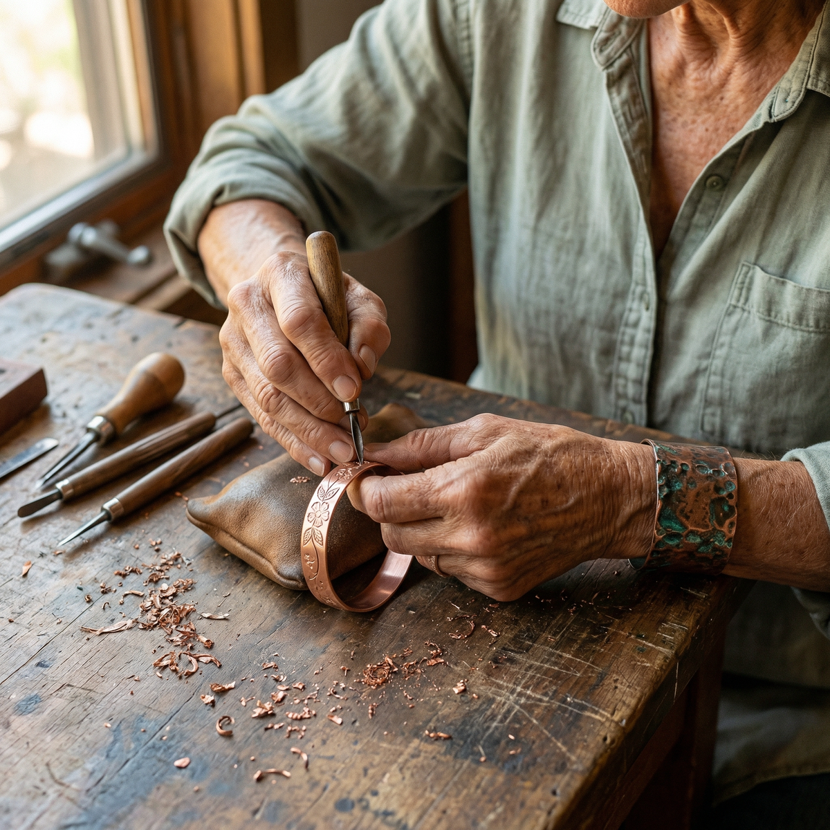 Helen's Bloom Copper Bracelet