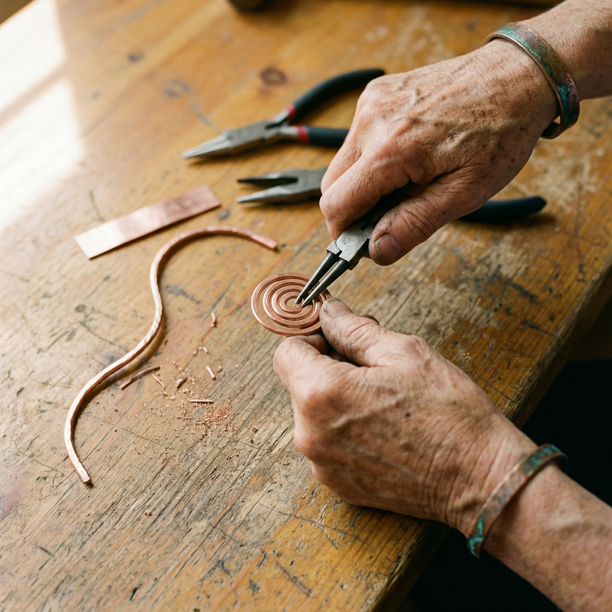 Helen's Coil Copper Anklet