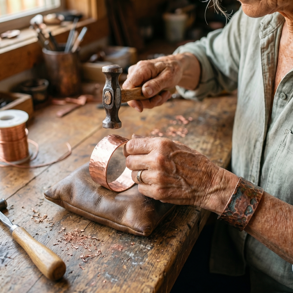 Helen's Anvil Copper Bracelet