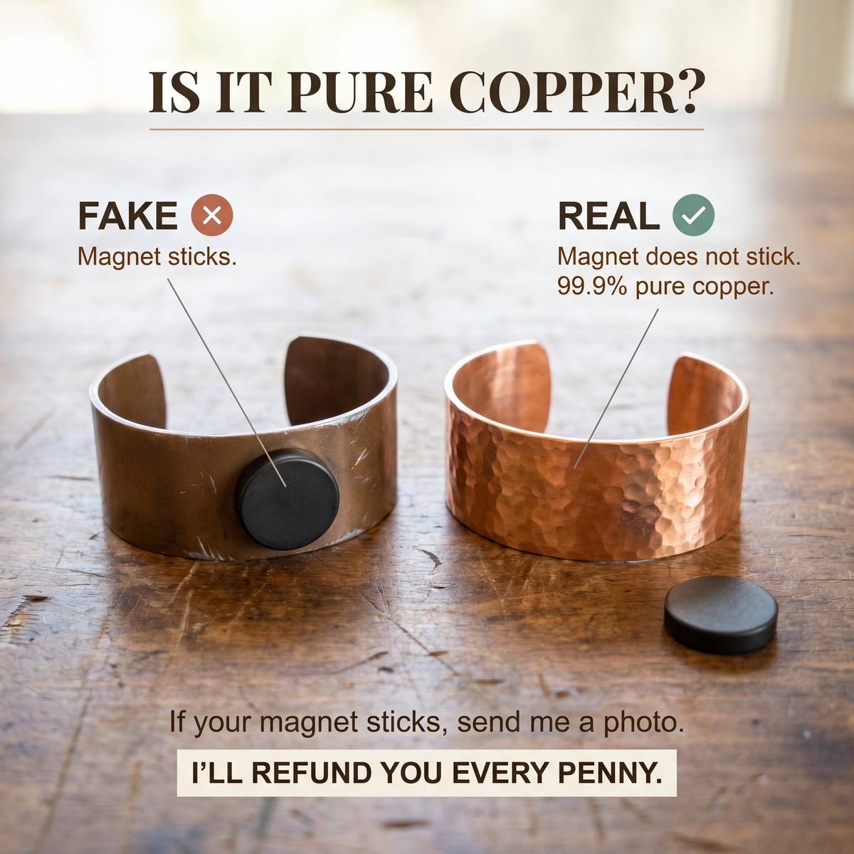 Helen's Grit Men's Copper Bracelet