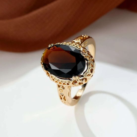 Vintage prsten tygr s krystaly