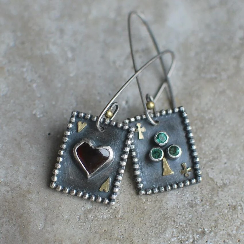 Vintage náušnice karta