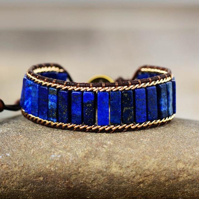 Ochranný náramek ze sytého lapisu lazuli